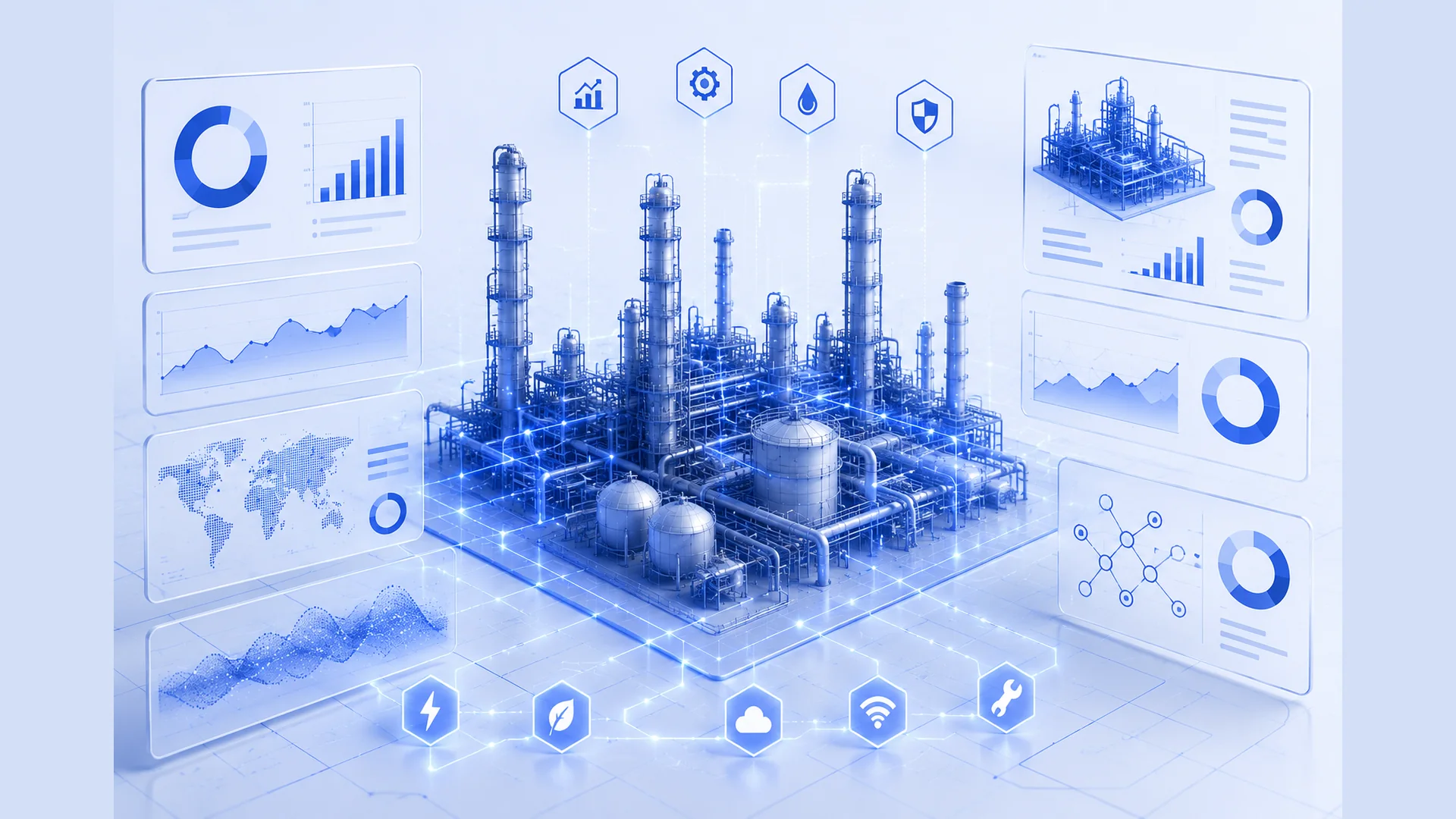Vulcanest industrial operations map with real-time analytics
